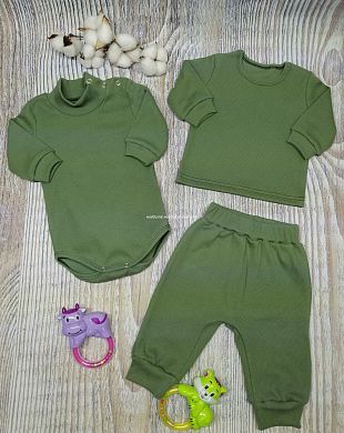 "МоёДитё" комплект из 3-х предметов кашкорсе КП173 "Магнолия" хаки в Владикавказе